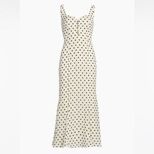 Reformation Laine Polka Dot Midi-Dress